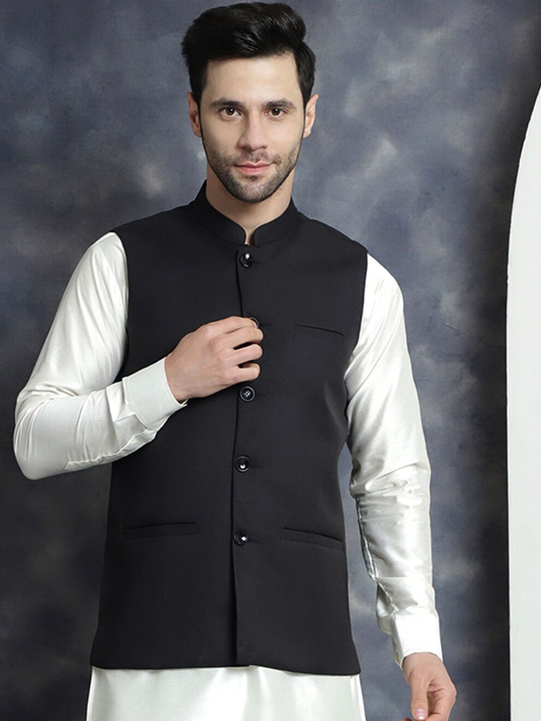 Jompers Mandarin Collar Nehru Jacket