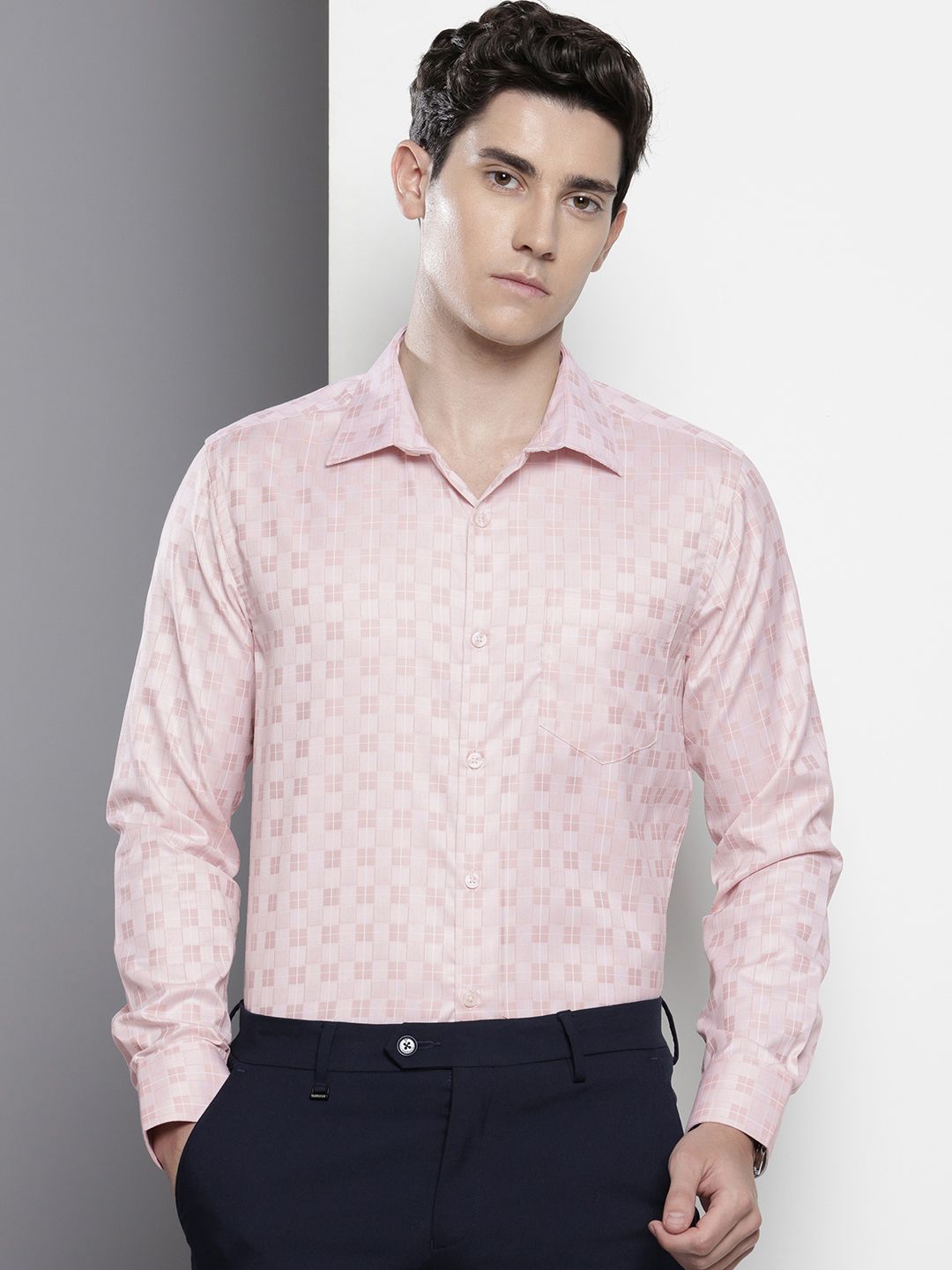 The Indian Garage Co. X Luxe Slim Fit Checked Formal Shirt