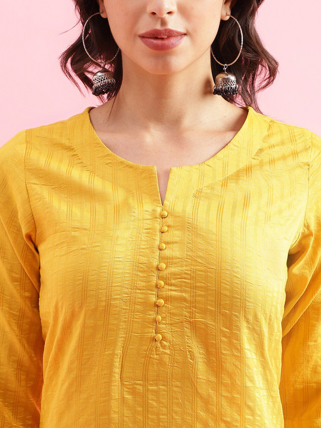 KALINI Striped Straight Kurta with Trousers