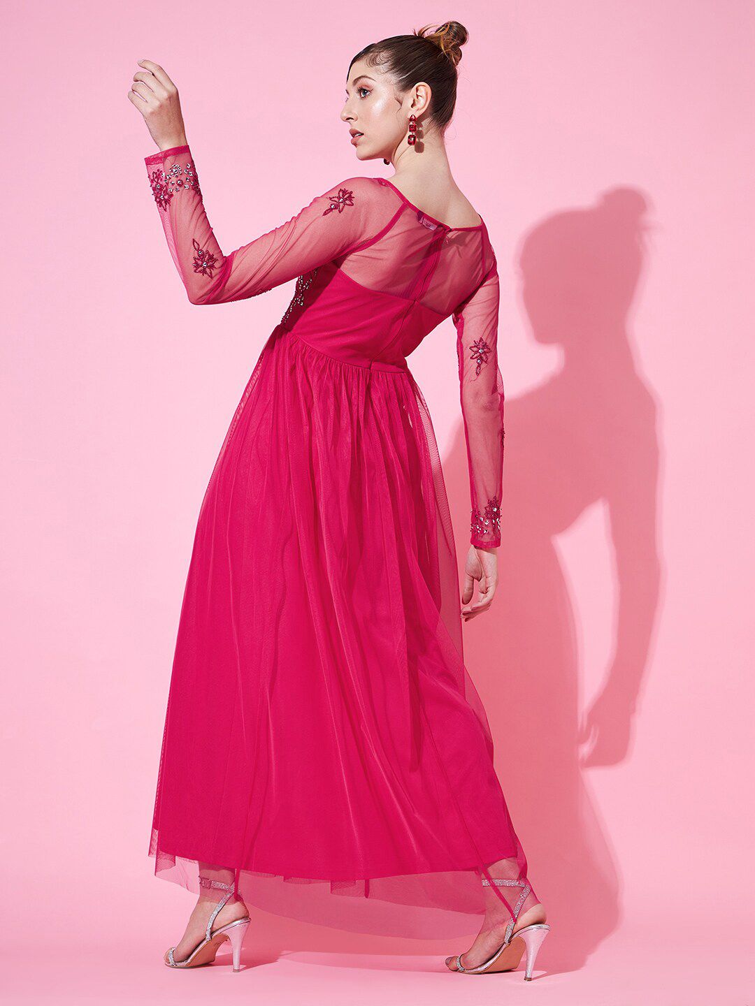 STREET 9 Embellished Net Empire Dress