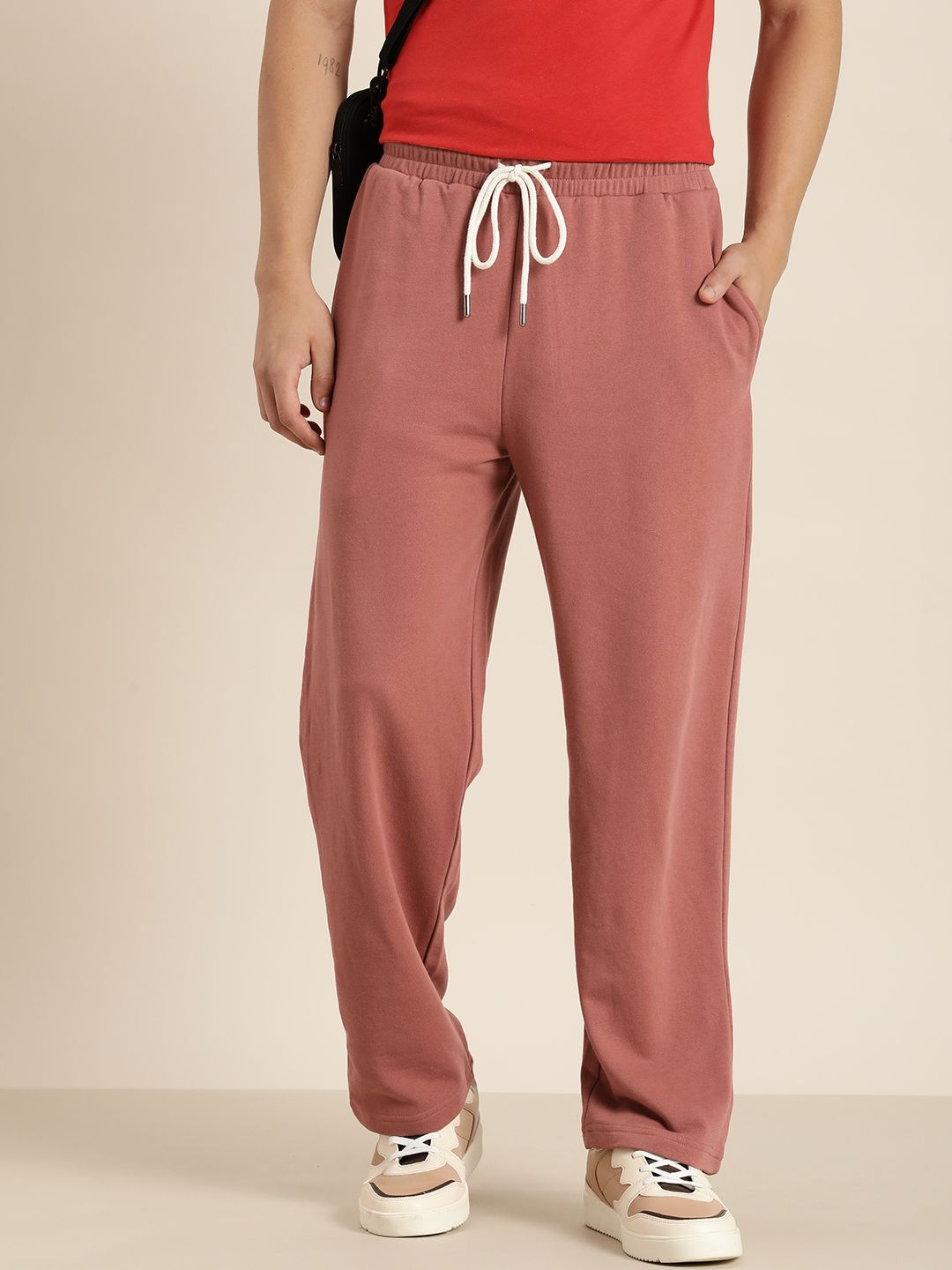 DILLINGER Men Lightweight Relaxed Fit Baggy Kintted Track Pants