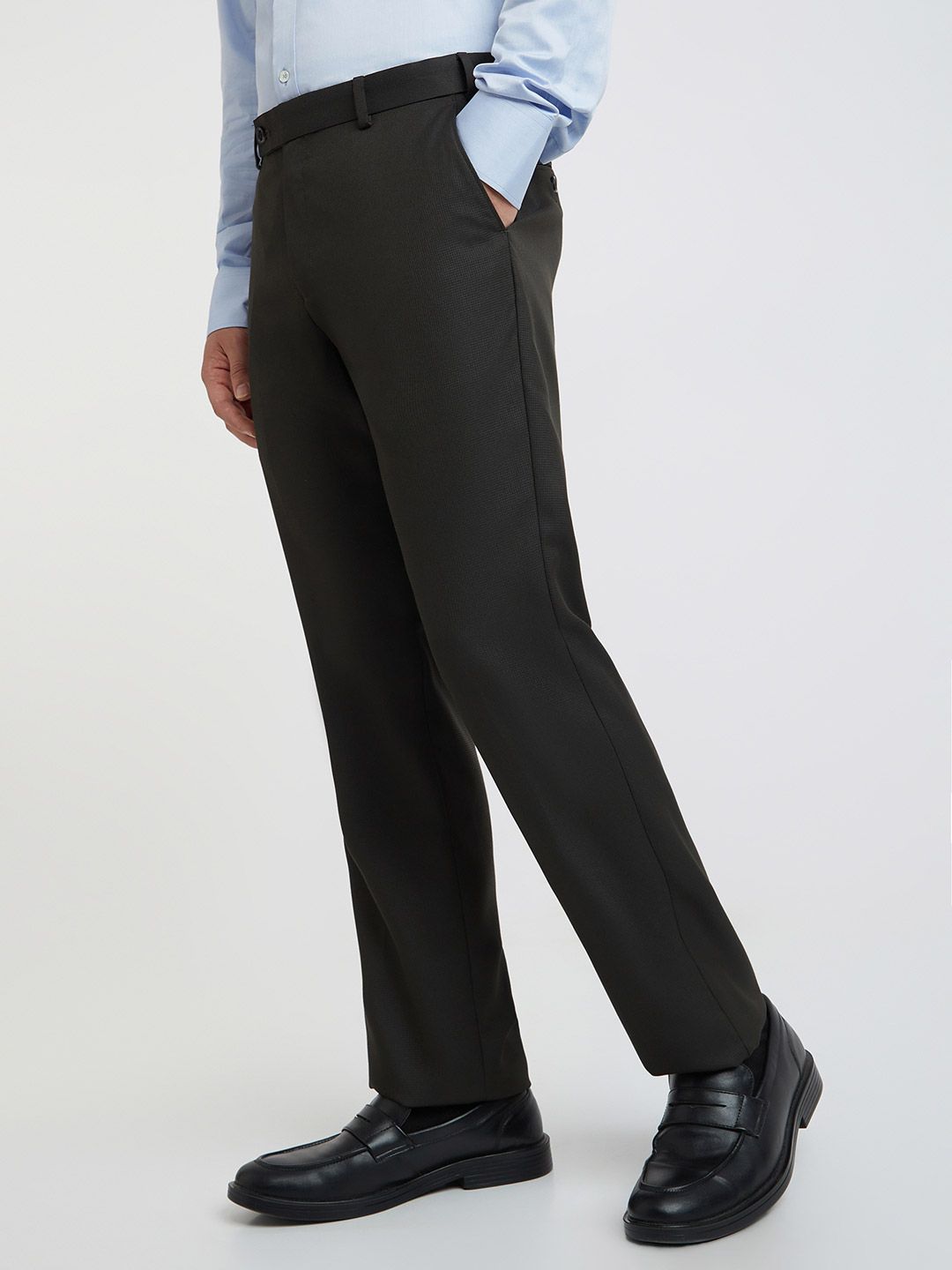 Park Avenue Men Self-Design Formal Trousers