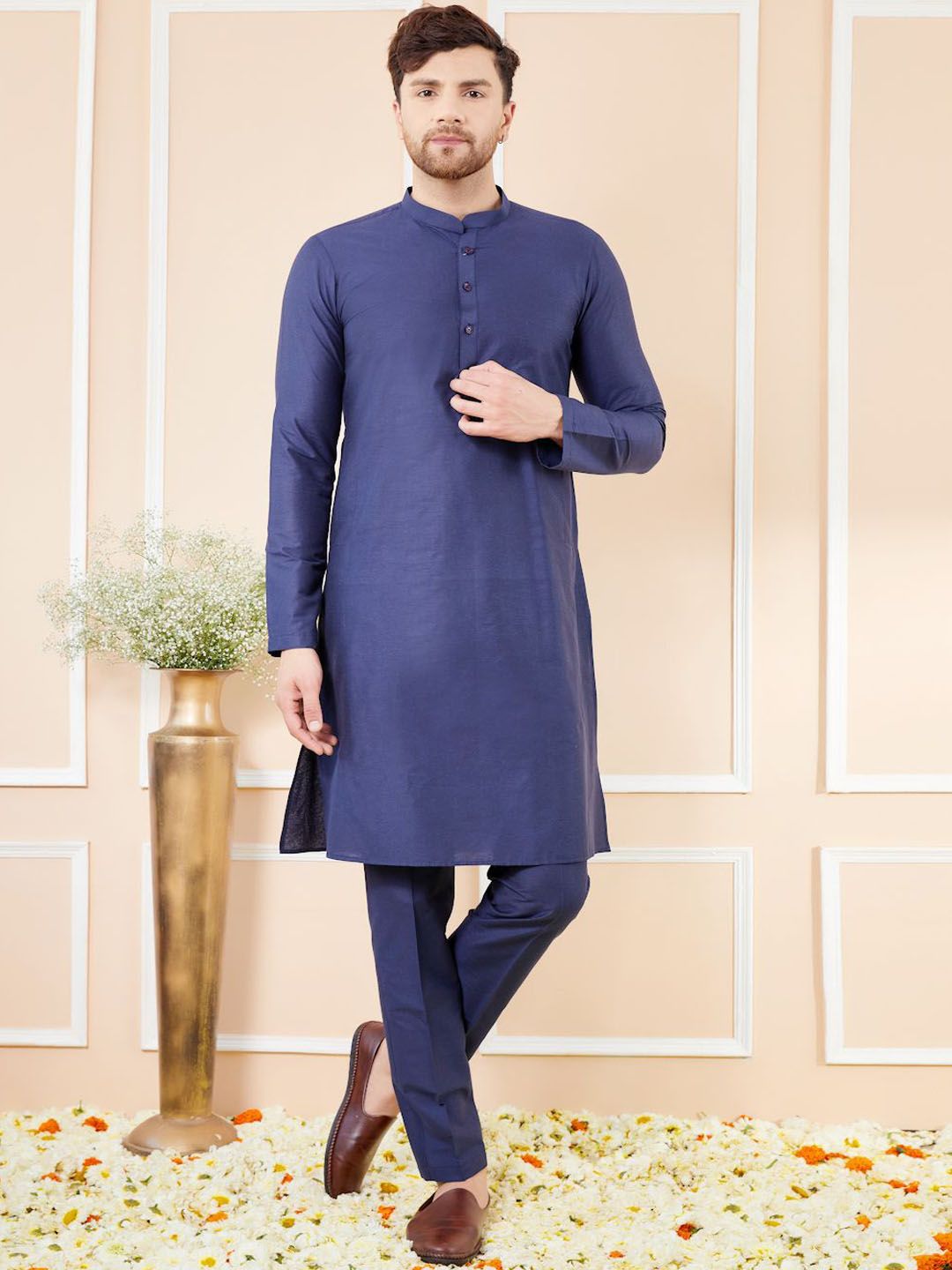 See Designs Straight Pure Cotton Kurta with Pyjamas