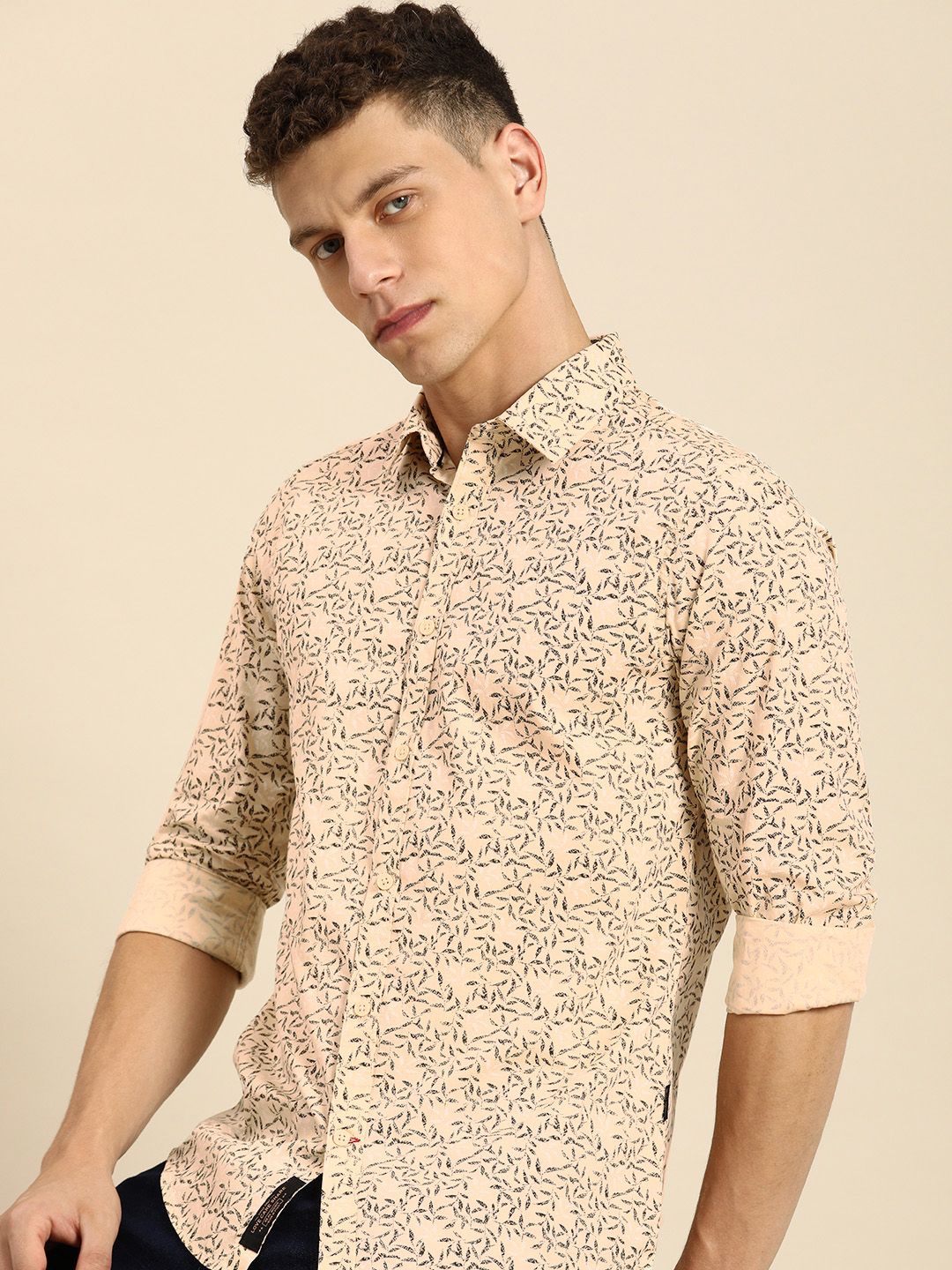 Being Human Pure Cotton Floral Printed Casual Shirt