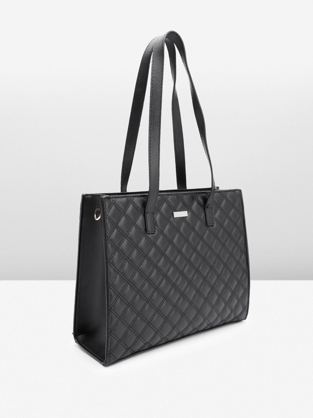 DressBerry Structured Quilted Shoulder Bag