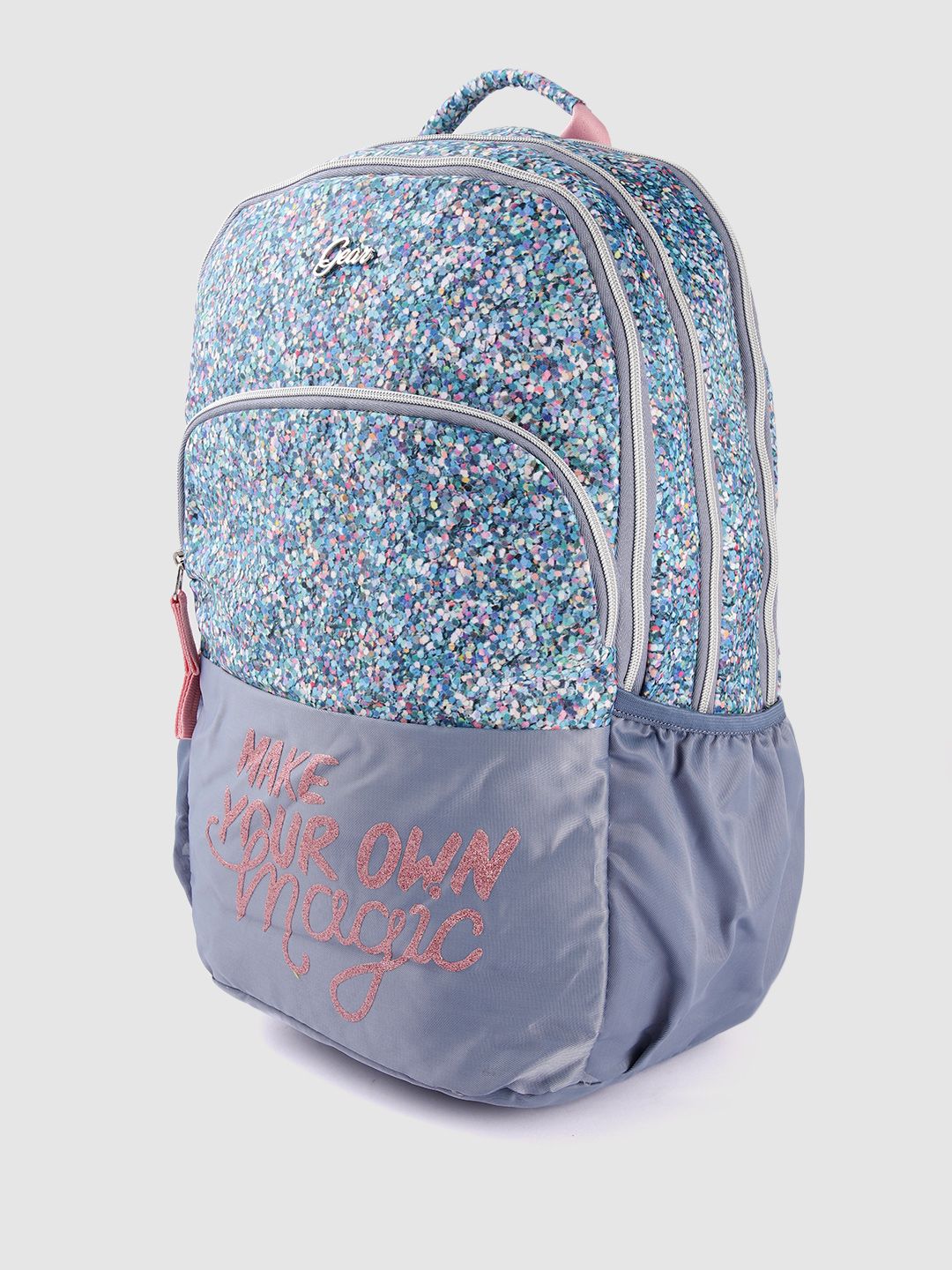Gear Kids Abstract Printed Laptop Backpack with Glittery Effect -32L