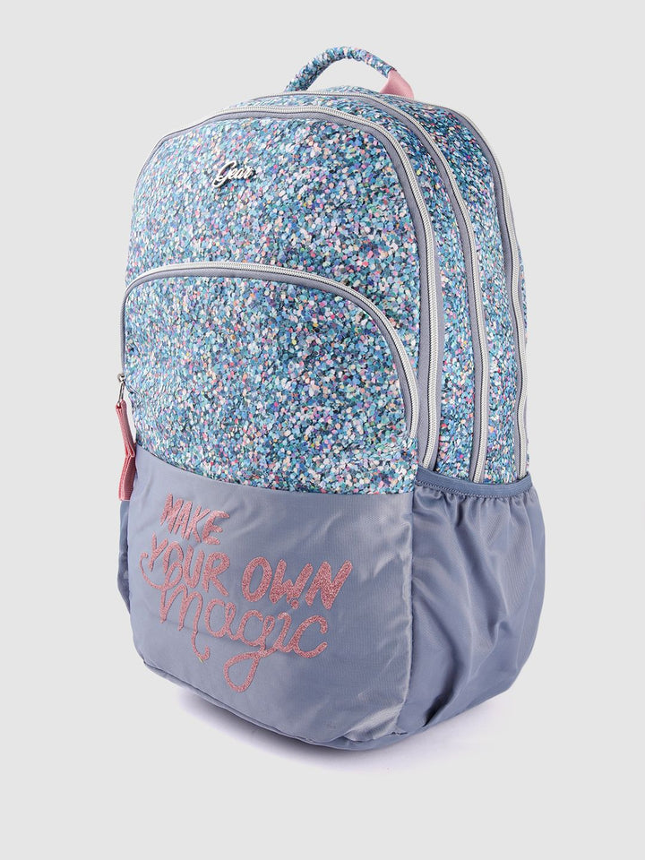 Gear Kids Abstract Printed Laptop Backpack with Glittery Effect -32L