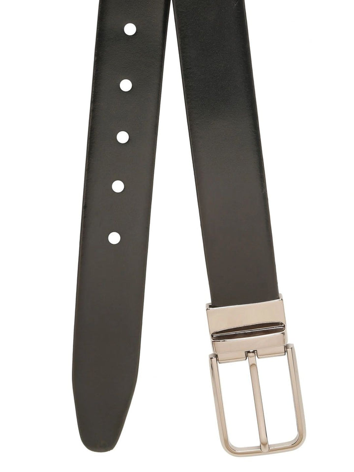 Teakwood Leathers Men Textured Leather Reversible Belt