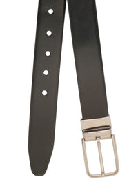 Teakwood Leathers Men Textured Leather Reversible Belt