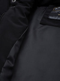 The Indian Garage Co Men Typographic Print Slim Fit Puffer Jacket with Detachable Hood