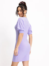 DressBerry Lavender Love Texture Knit Bodycon Dress