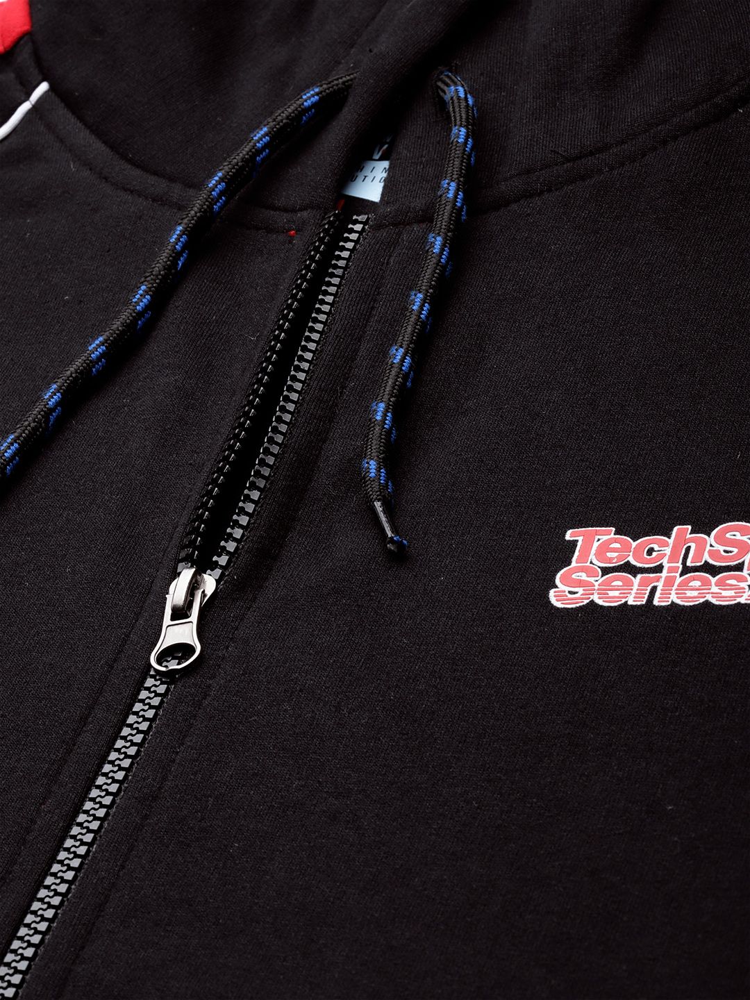 The Indian Garage Co Men Black Hooded Sweatshirt