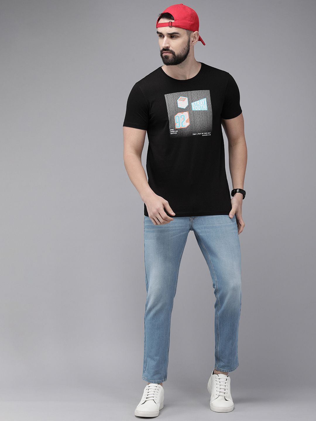 SPYKAR Printed Slim Fit T-shirt