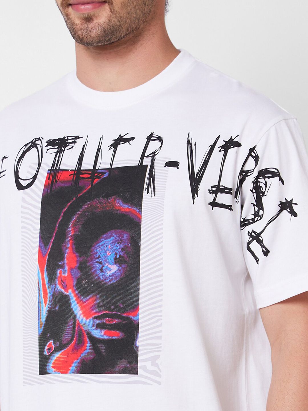 SPYKAR Round Neck Printed Cotton T-shirt