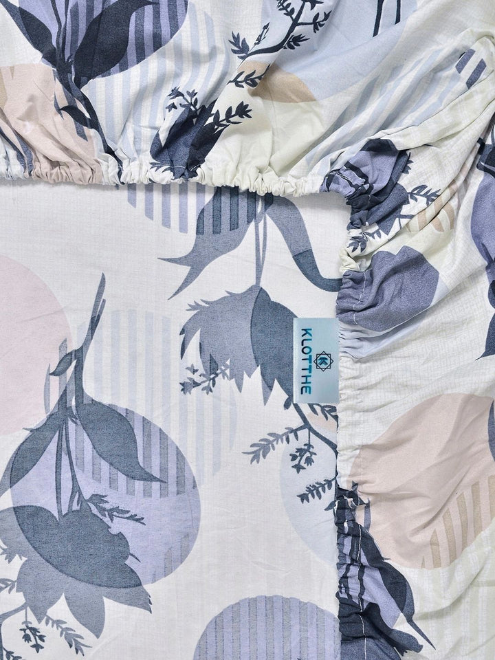 Moda Rapido X KLOTTHE Multicoloured Floral 300 TC King Bedsheet with 2 Pillow Covers