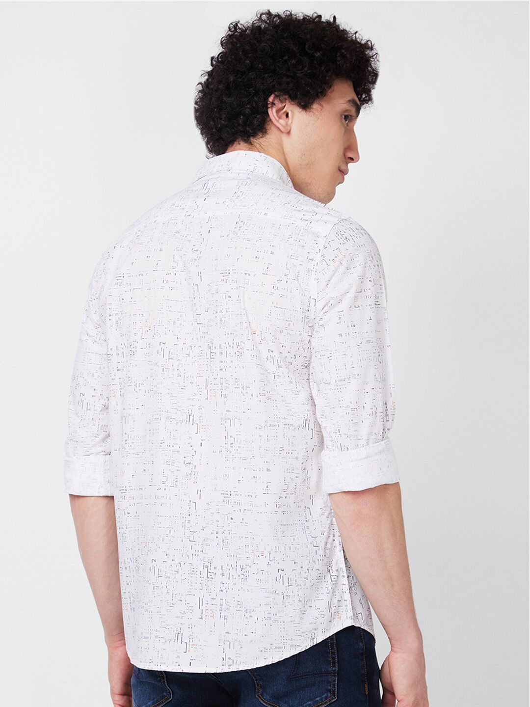 SPYKAR Abstract Opaque Printed Cotton Casual Shirt