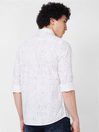 SPYKAR Abstract Opaque Printed Cotton Casual Shirt