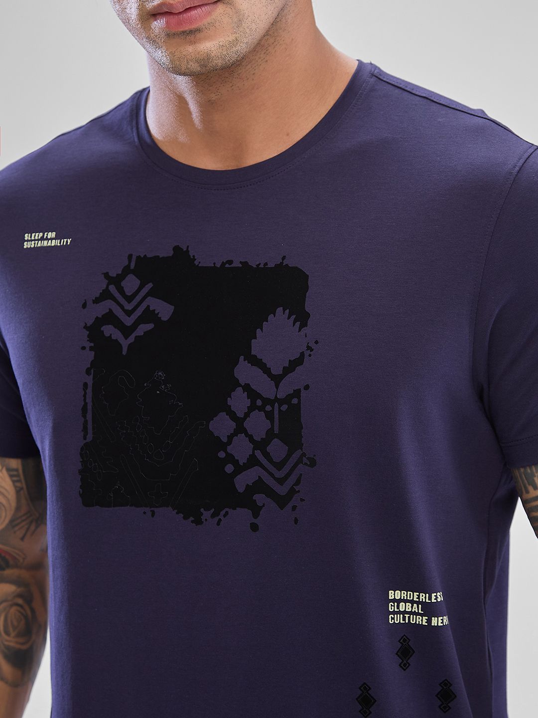 SPYKAR Men Typography Printed Slim Fit T-shirt