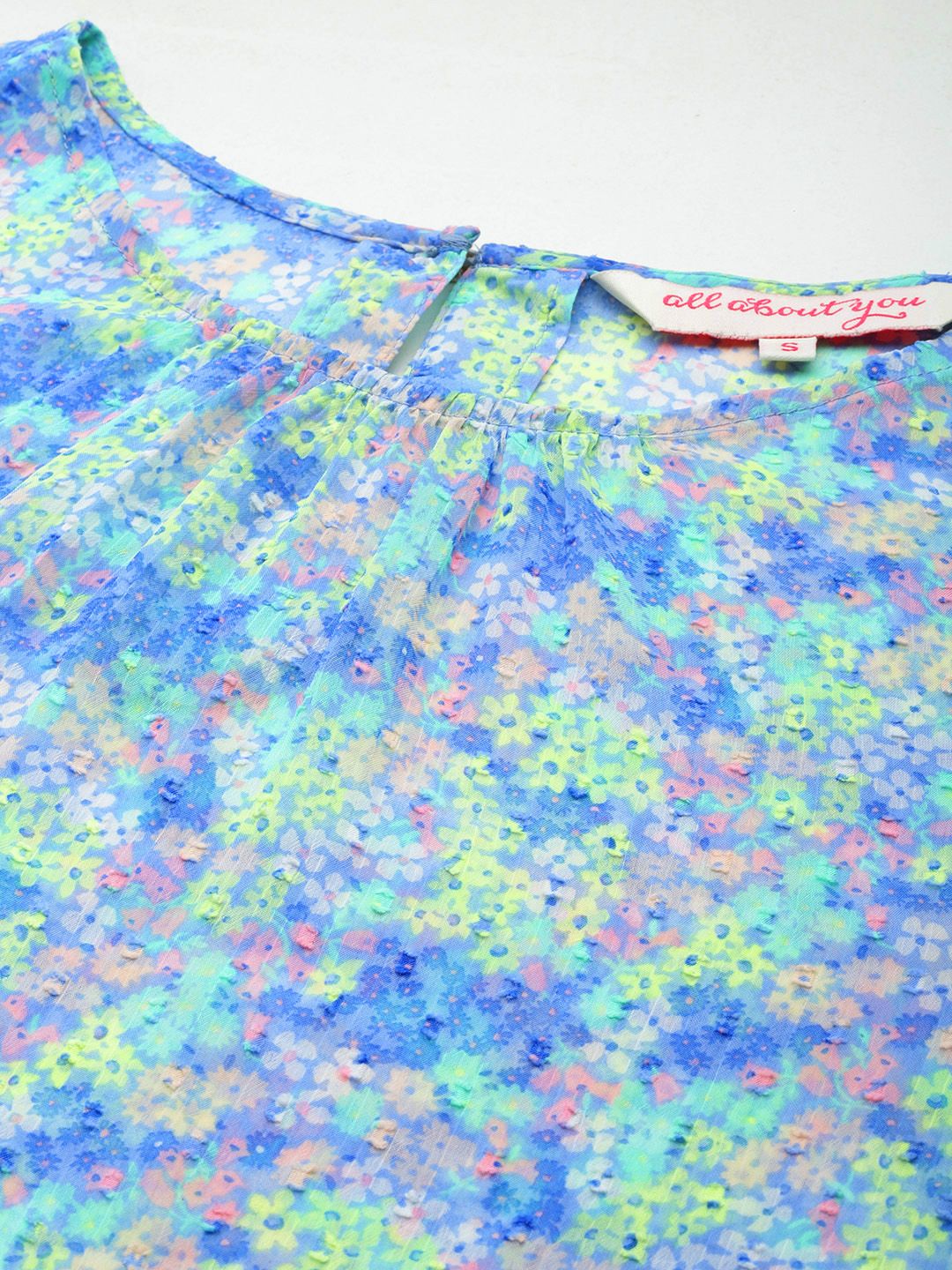 all about you Floral Print Semi Sheer Top