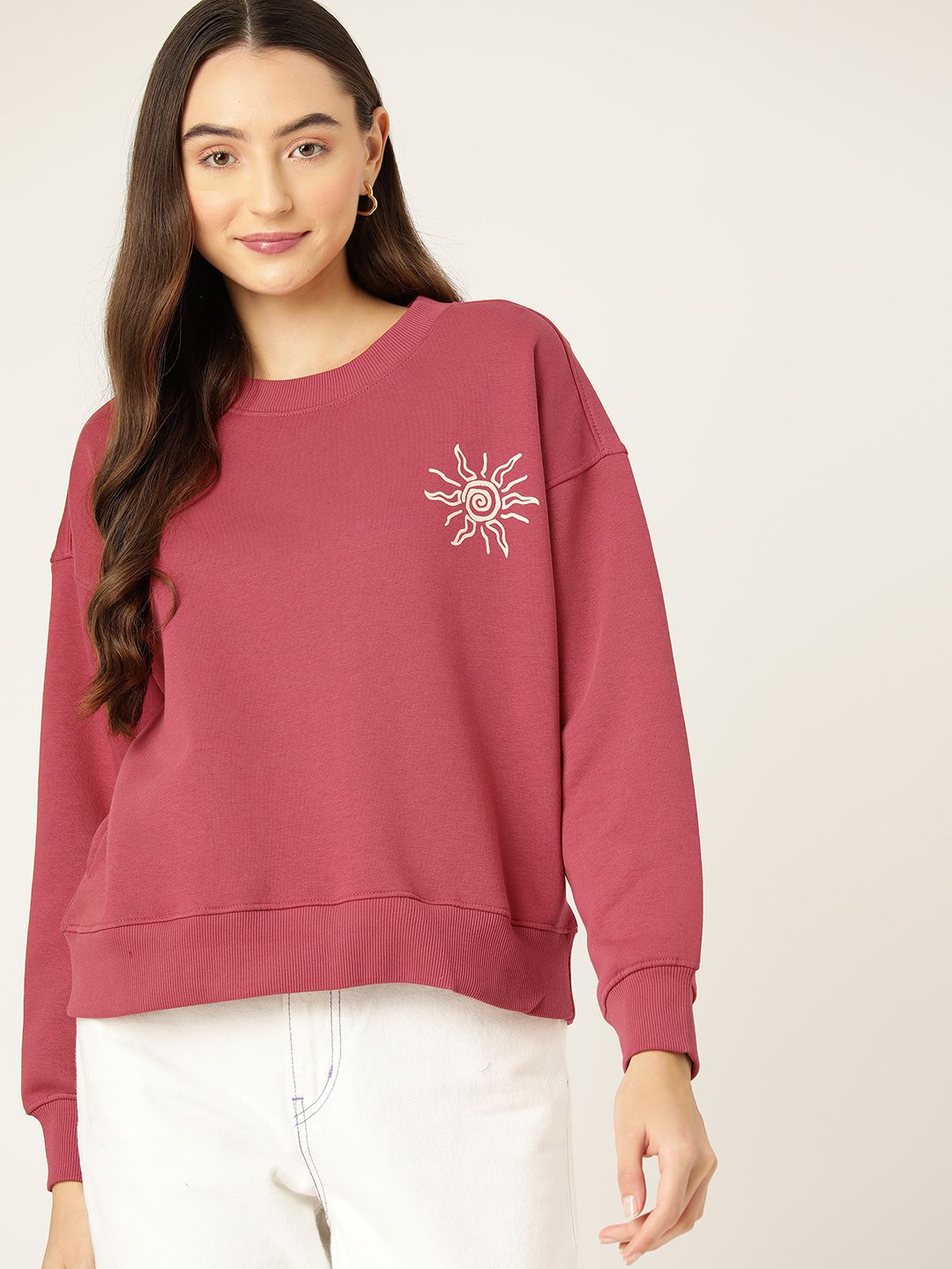 DressBerry Printed Drop-Shoulder Sweatshirt