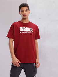 HRX by Hrithik Roshan Typography Printed Relaxed Fit Training T-shirt