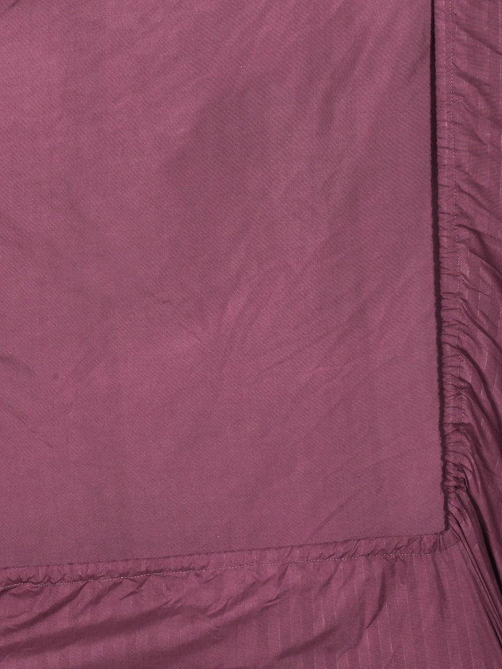 Myntra Elegant Homes Maroon Striped 300 TC Super King Bedsheet Set 2.7 m x 2.7 m