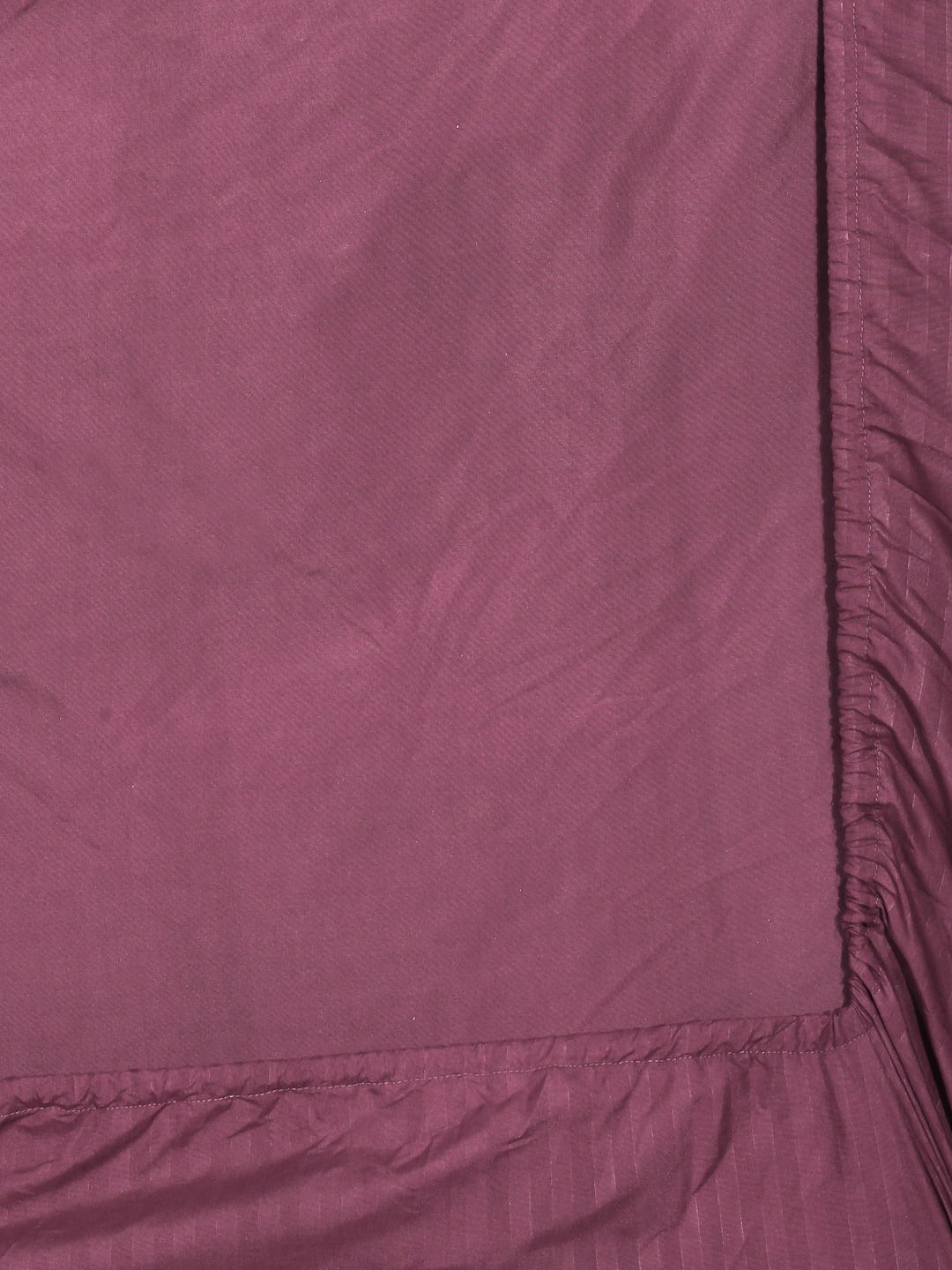 Myntra Elegant Homes Maroon Striped 300 TC Super King Bedsheet Set 2.7 m x 2.7 m