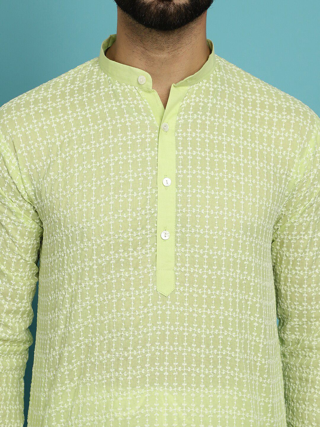 SOJANYA Embroidered Pure Cotton Kurta with Pyjama Set