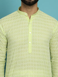 SOJANYA Embroidered Pure Cotton Kurta with Pyjama Set