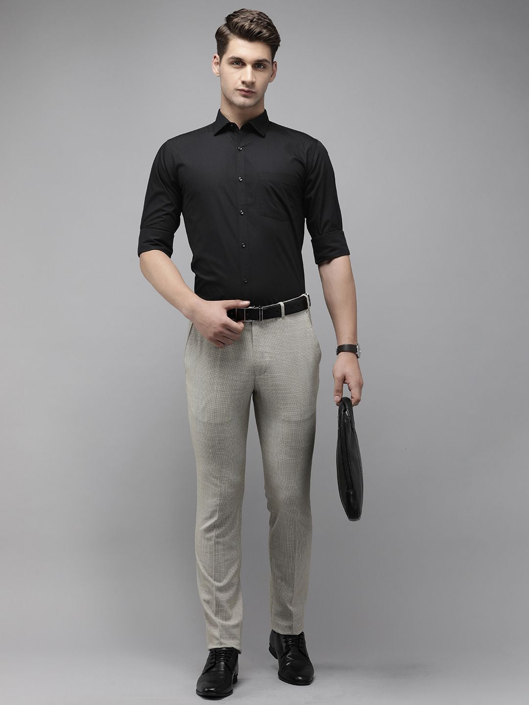 Park Avenue Pure Cotton Slim Fit Baju Formal Legap