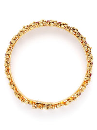 KARATCART Set Of 2 Gold-Plated Kundan-Studded Bangles