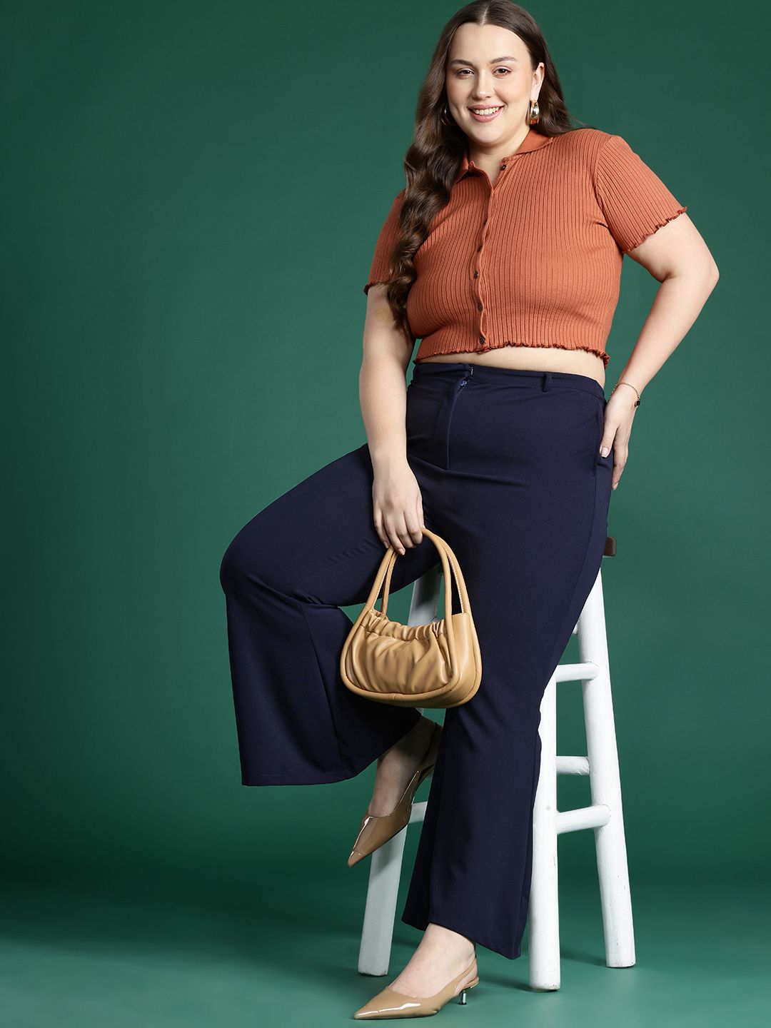 DressBerry Women Plus-Size Bootcut Trousers