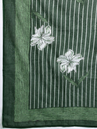 Indo Era Floral Printed Regular Pure Cotton Kurta with Trousers & Dupatta
