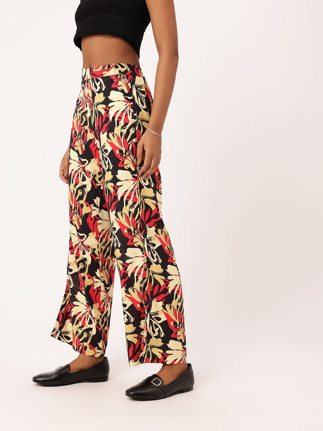 DressBerry Tropical Maximalist Muse Wide Leg Trousers
