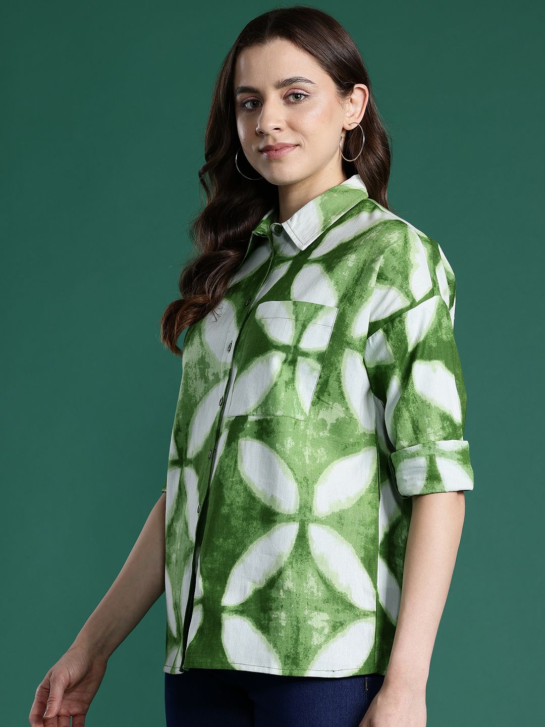 DressBerry Women Printed Pure Cotton Casual Shirt