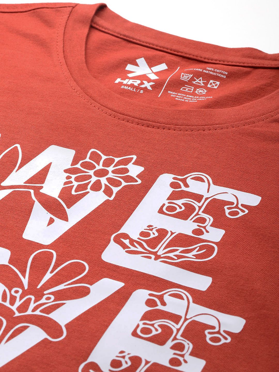 HRX by Hrithik Roshan Typography Print Outdoor Pure Cotton T-shirt