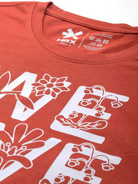 HRX by Hrithik Roshan Typography Print Outdoor Pure Cotton T-shirt