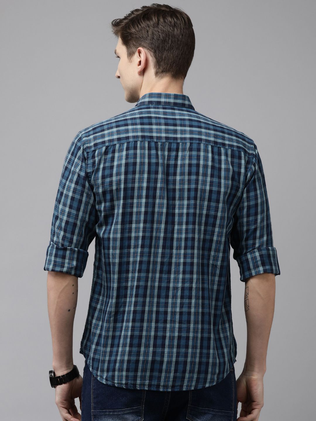 Park Avenue Slim Fit Checked Pure Cotton Casual Shirt