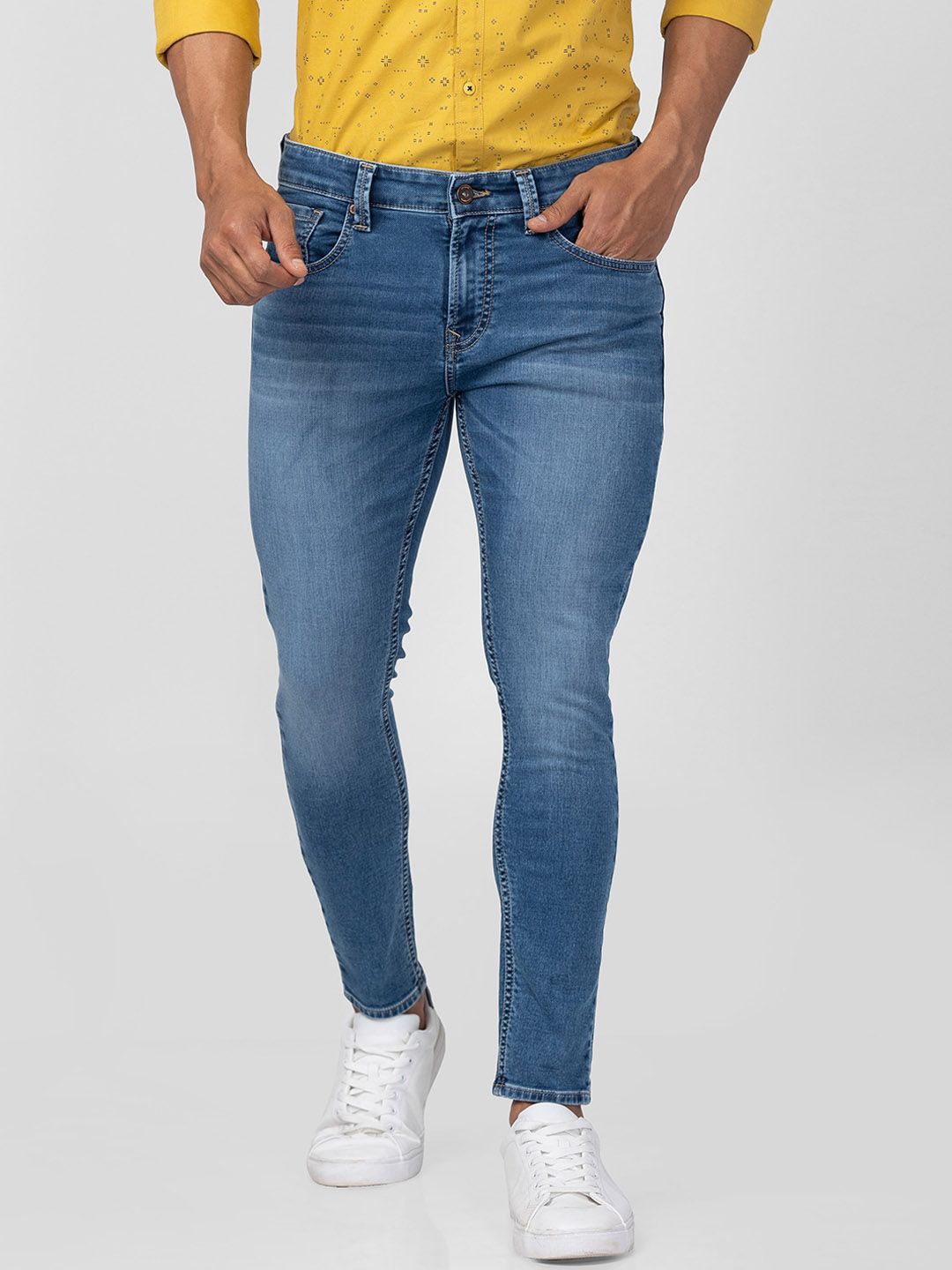 SPYKAR Men Skinny Fit Light Fade Stretchable Cotton Jeans