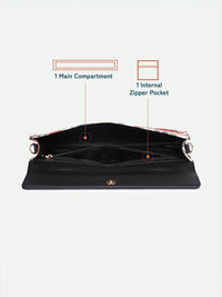 ZOUK Rhea Kapoor FloMotif Textured Water Resistant Jute Envelope Clutch