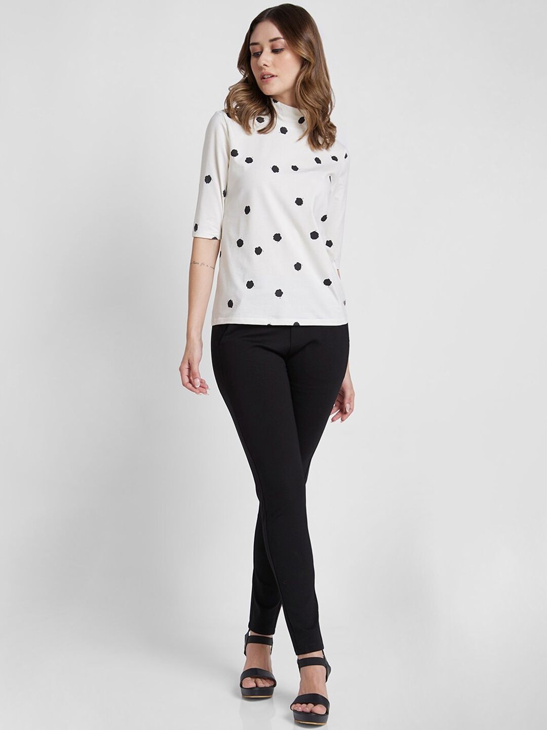 SPYKAR Women Skinny Fit Mid-Rise Ankle Length Trousers