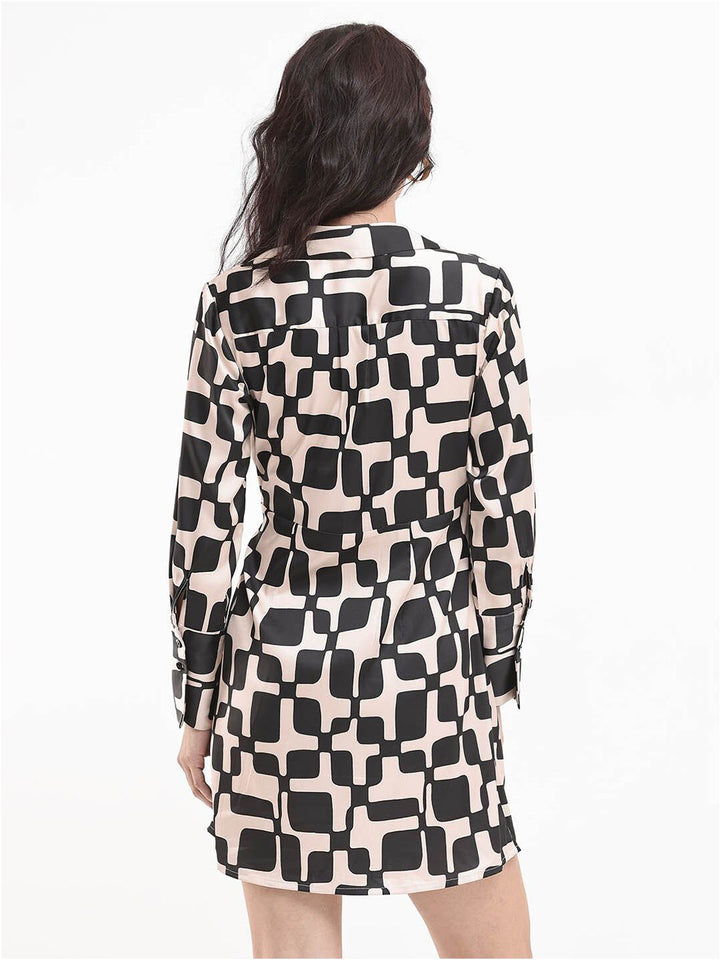 RAREISM Shirt Collar Wrap Mini Dress