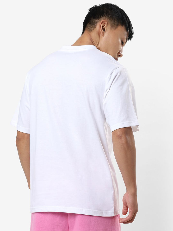 Bewakoof Men White Oversized T-shirt