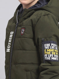 Monte Carlo Boys Typography Printed Lightweight Padded Jacket