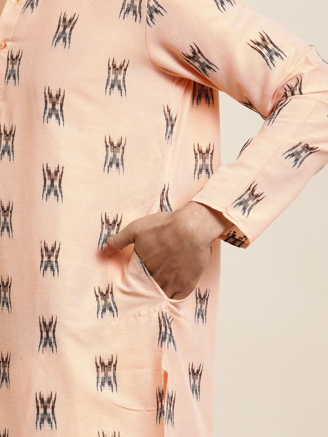 Anug oleh SOJANYA Men Kurta Warna Peach