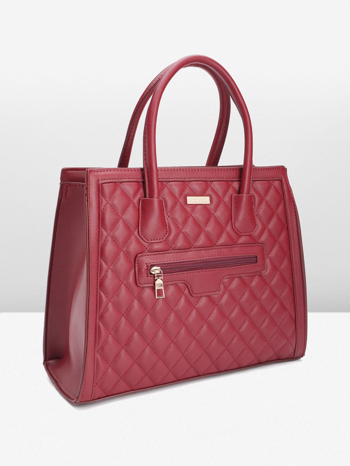 DressBerry Quilted Structured Handheld Bag