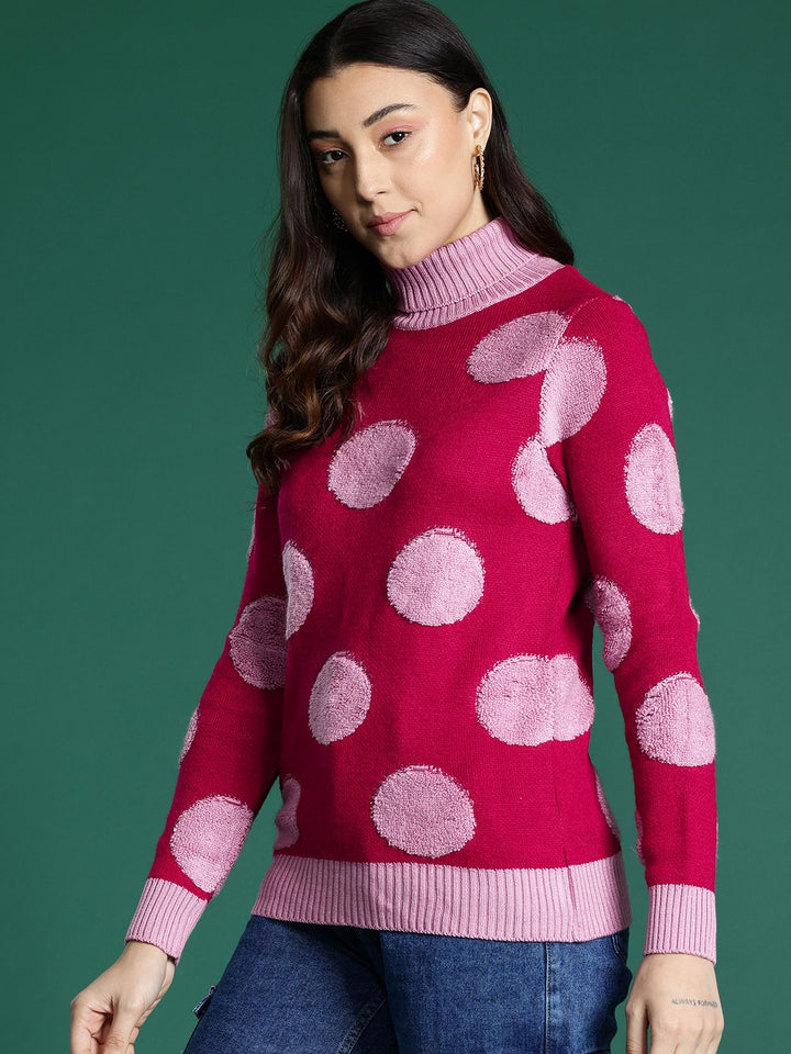 DressBerry Turtle Neck Self-Designed Pullover