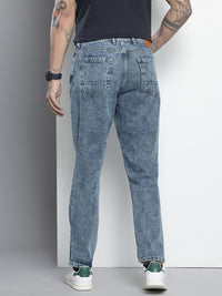 The Indian Garage Co Men Dad Fit Heavy Fade Pure Cotton Jeans
