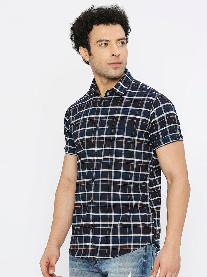 SPYKAR Classic Slim Fit Checked Cotton Casual Shirt