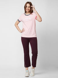 SPYKAR Women Pink Printed T-shirt